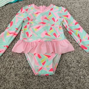 Long sleeve girls swimsuit